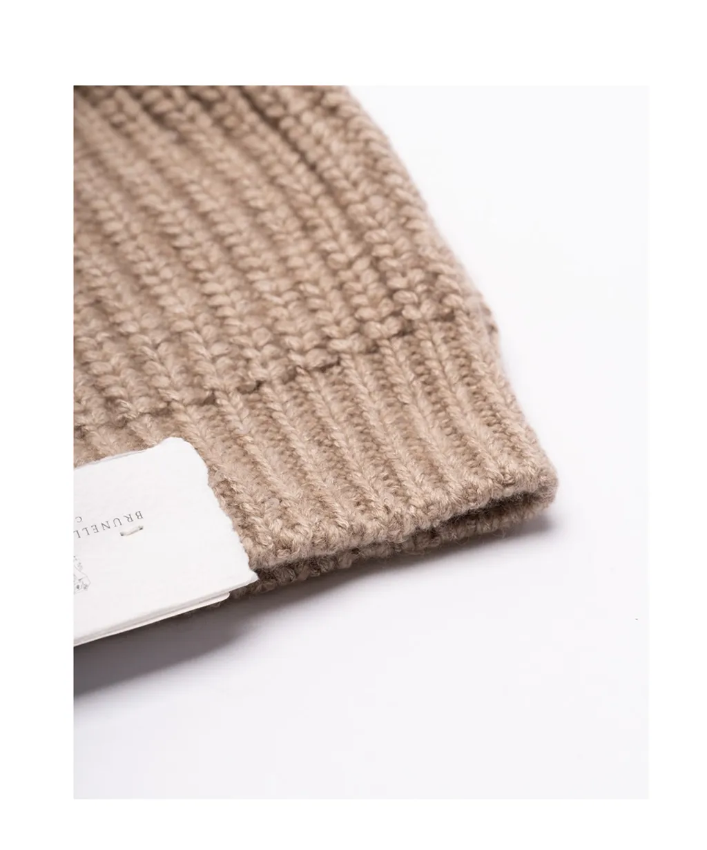 Knitted Turn-Up Brim Beanie