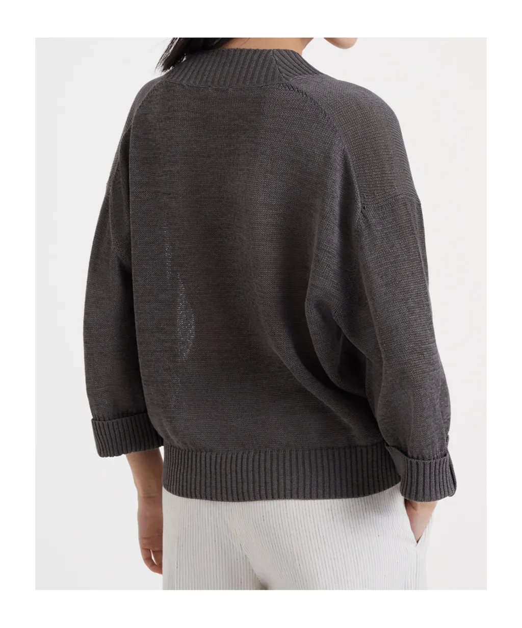 V-Neck Cotton Cardigan