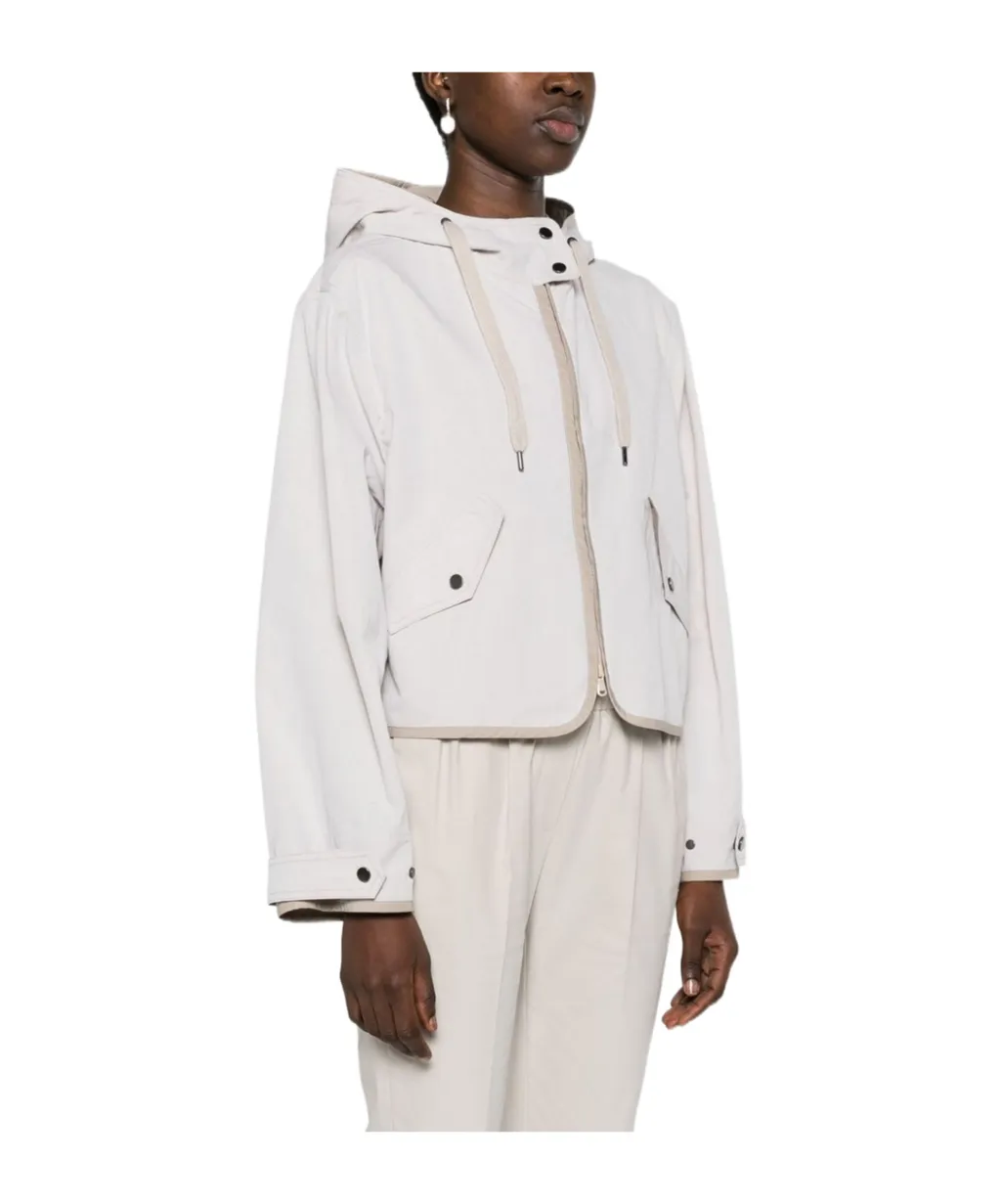 Zip-Up Hooded Drawstring Jacket