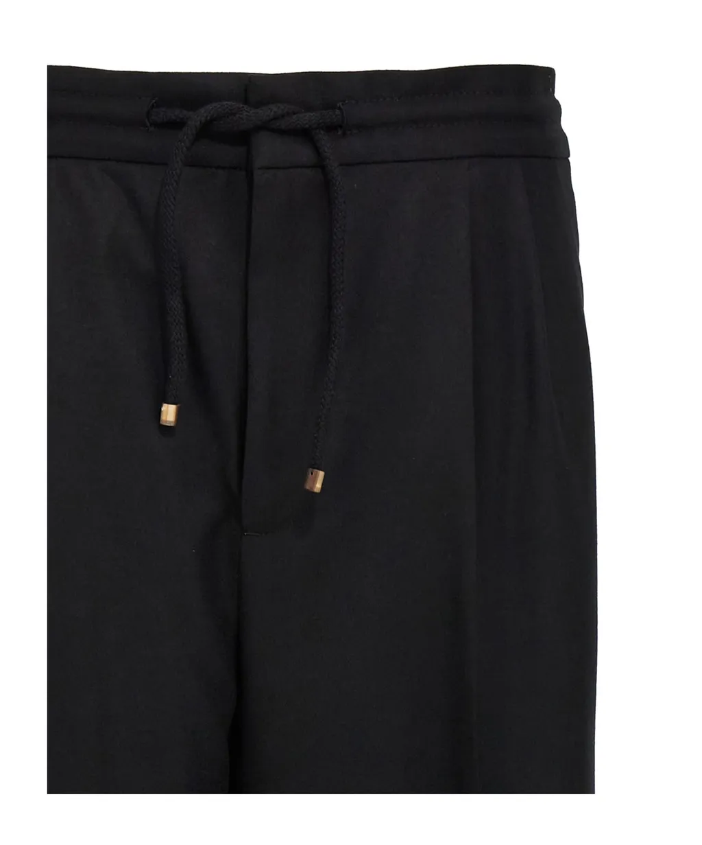 Drawstring Elastic Waist Pants