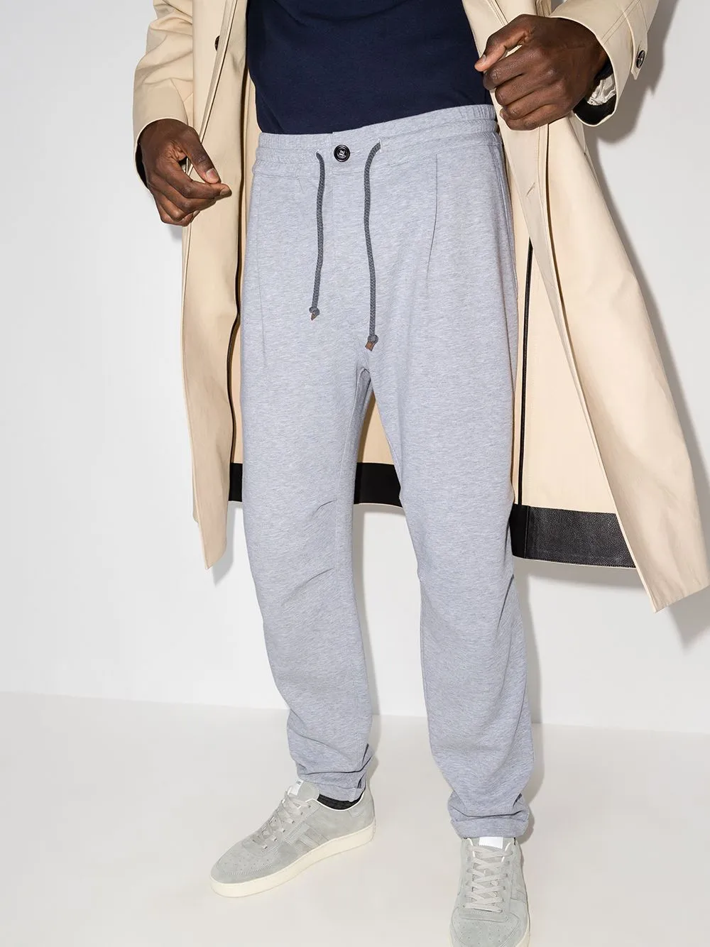 Drawstring Tapered Leg Track Pants