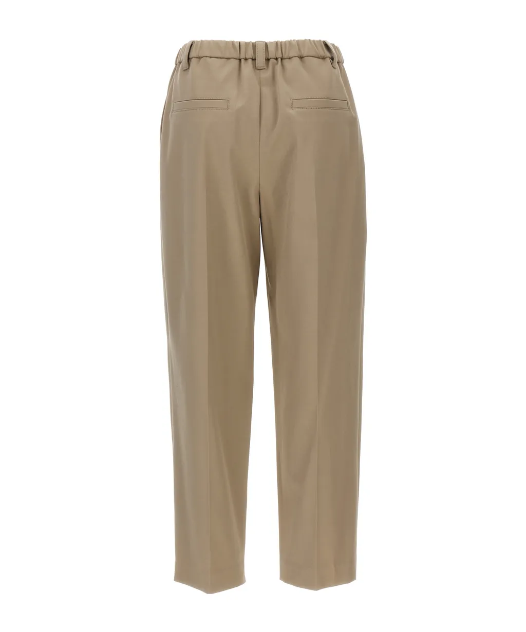 Pleat Straight-Leg Trousers
