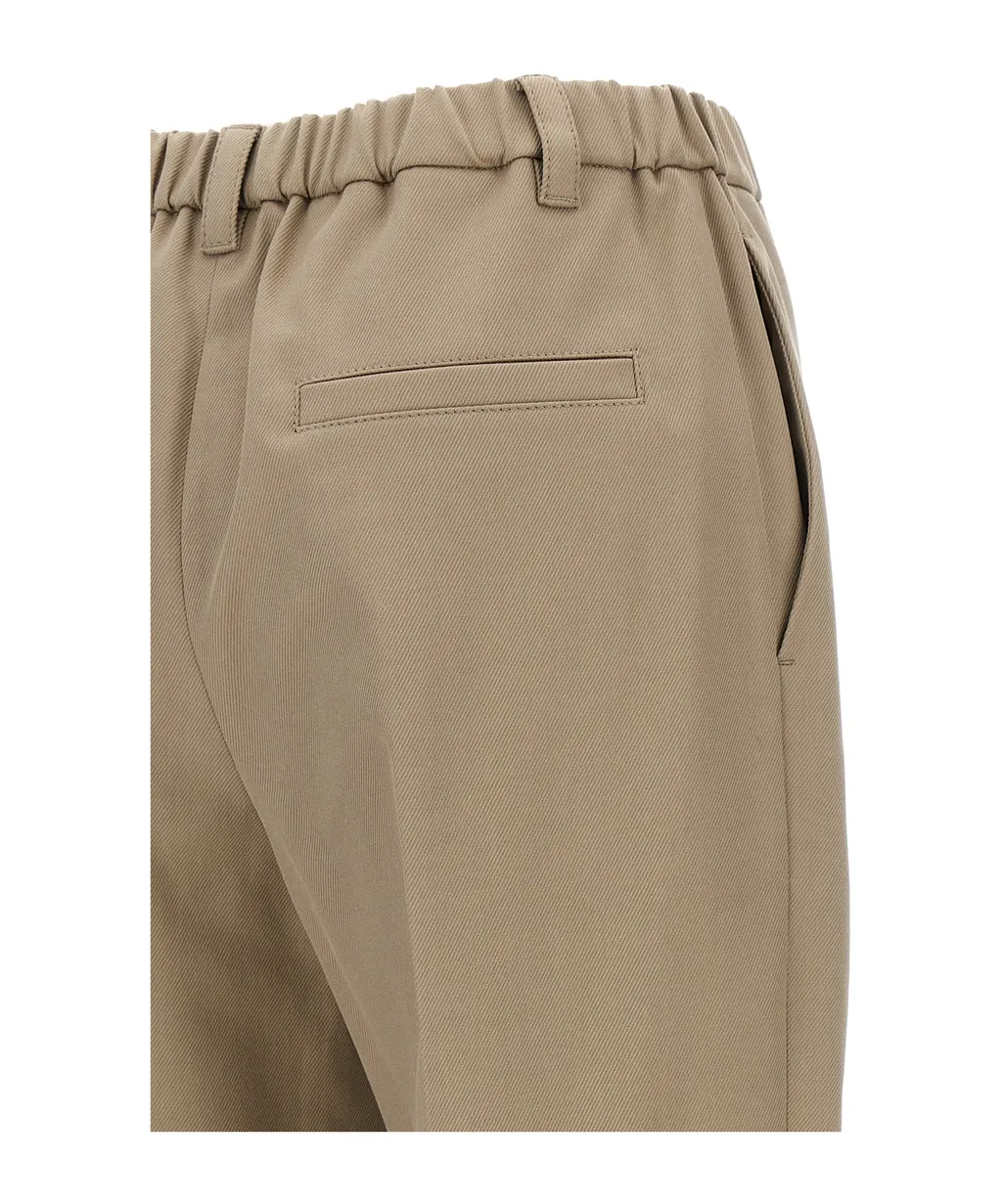 Pleat Straight-Leg Trousers