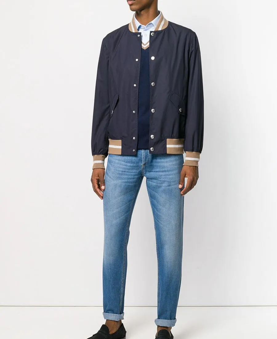 Logo-Patch Straight-Leg Jeans