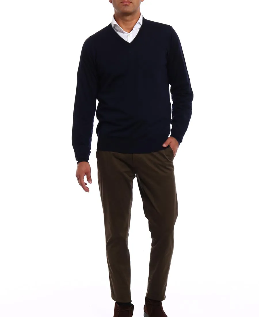 V-Neck Knitted Jumper