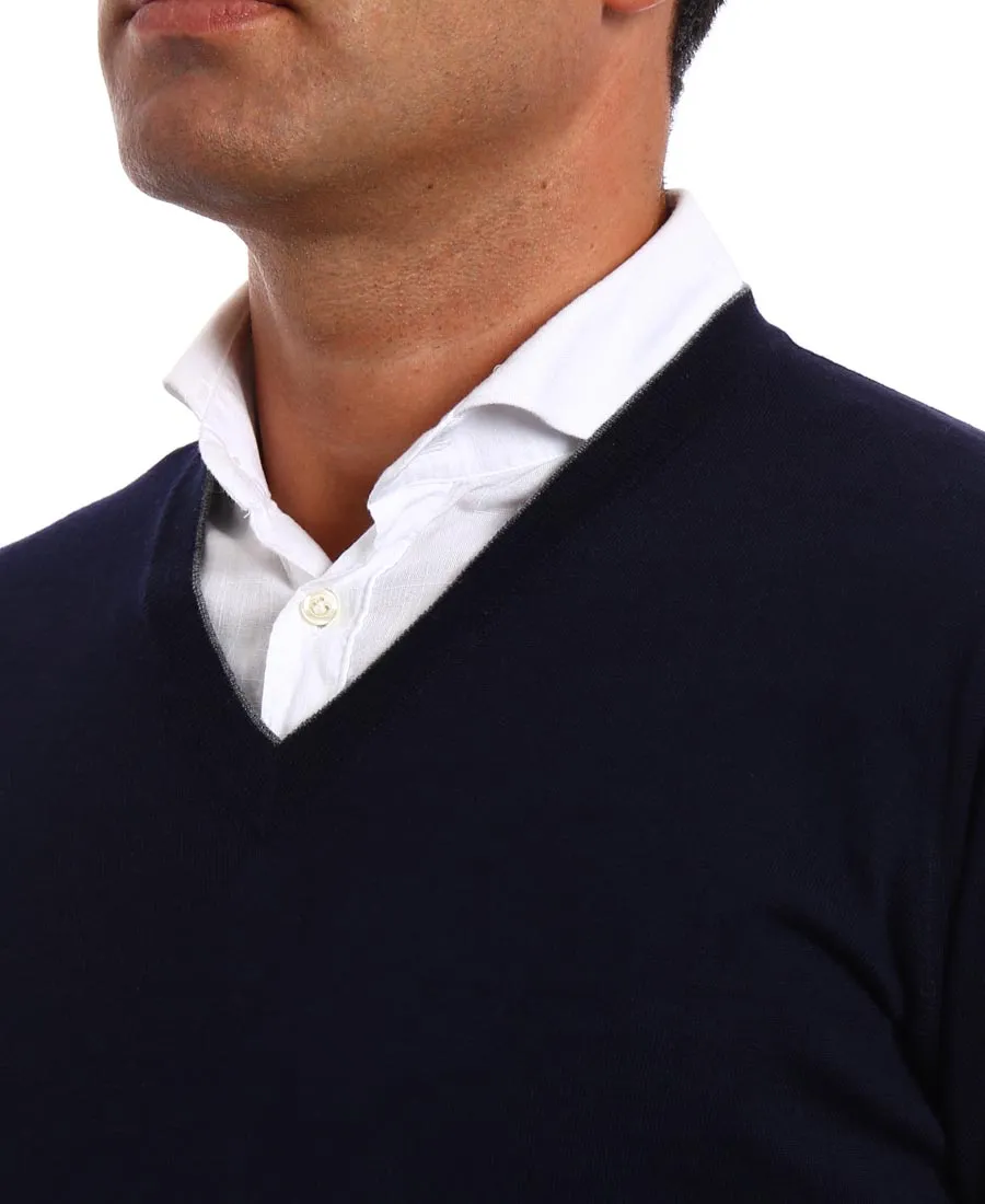 V-Neck Knitted Jumper