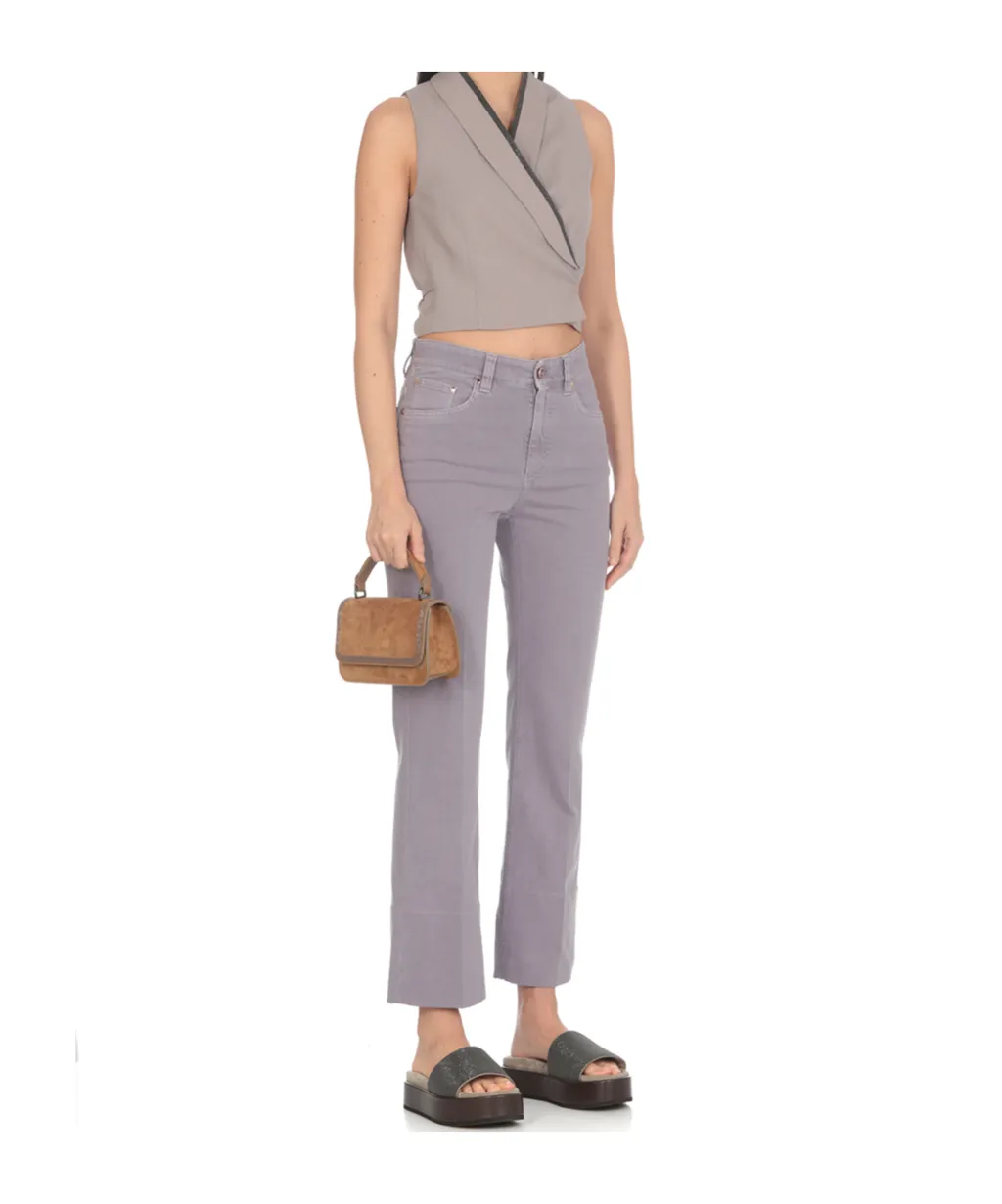 Pressed-Crease Loose-Fit Jeans