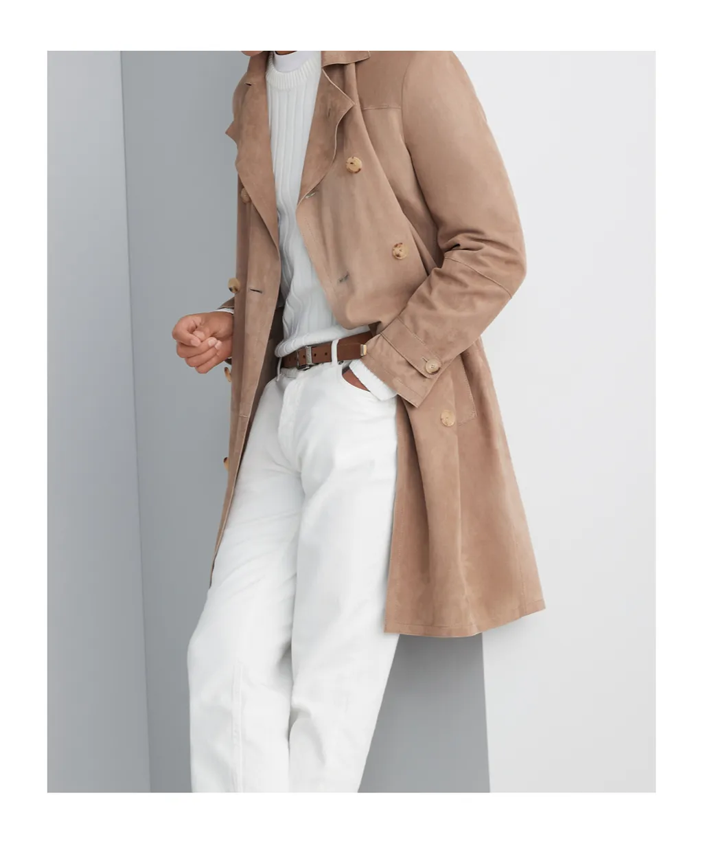 Double-Breasted Belted Coat