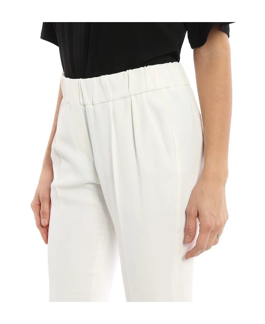Cropped Leg Tailored Trousers