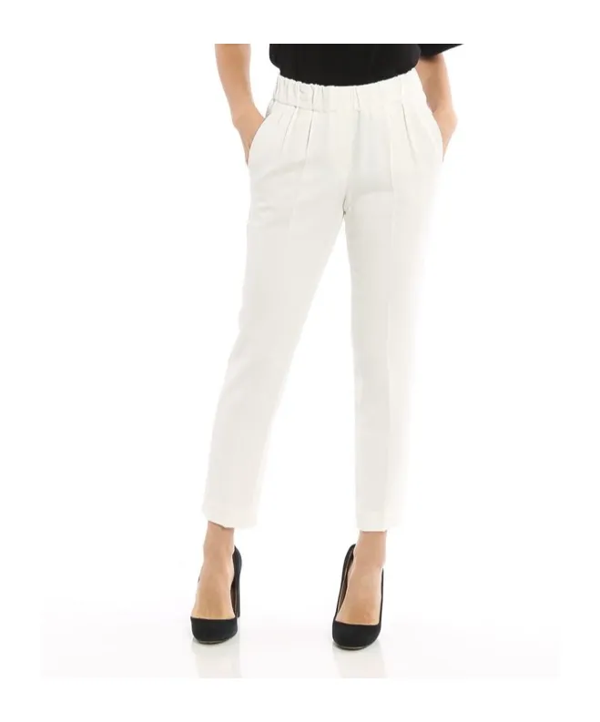 Cropped Leg Tailored Trousers
