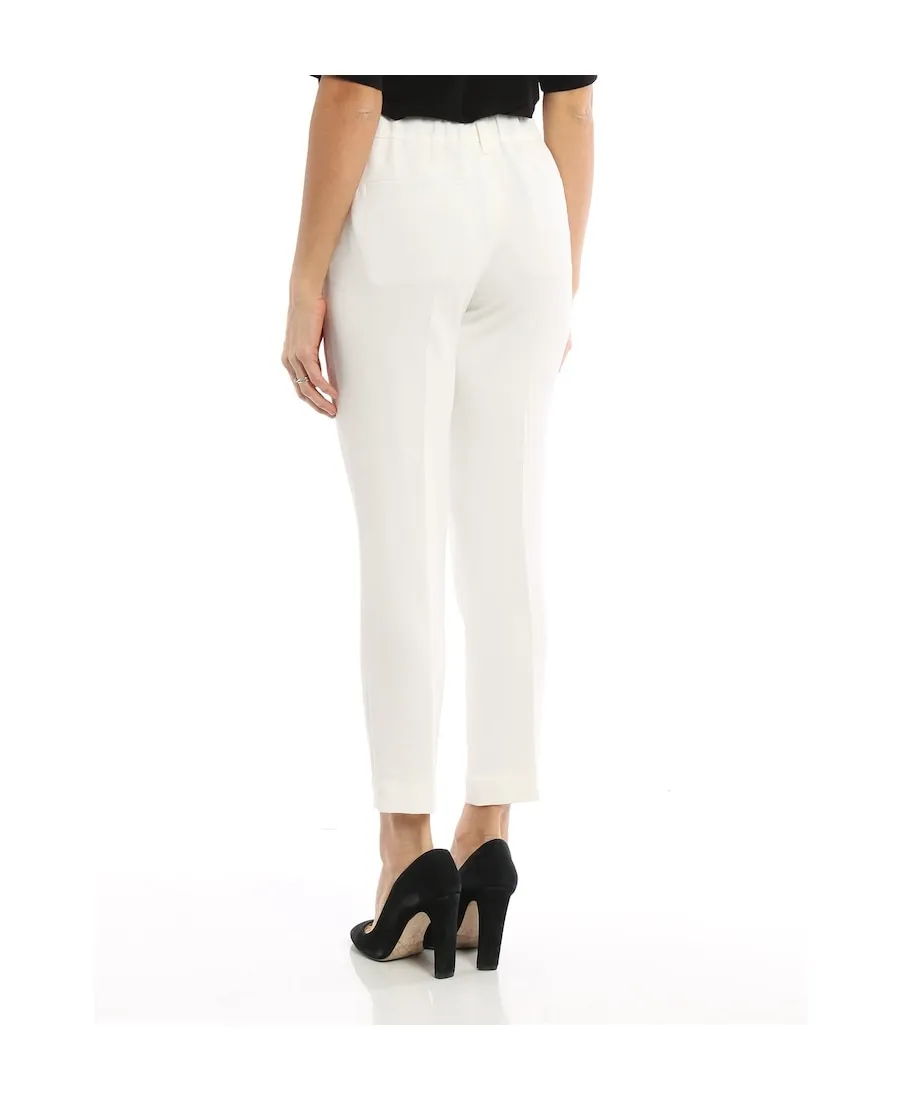 Cropped Leg Tailored Trousers