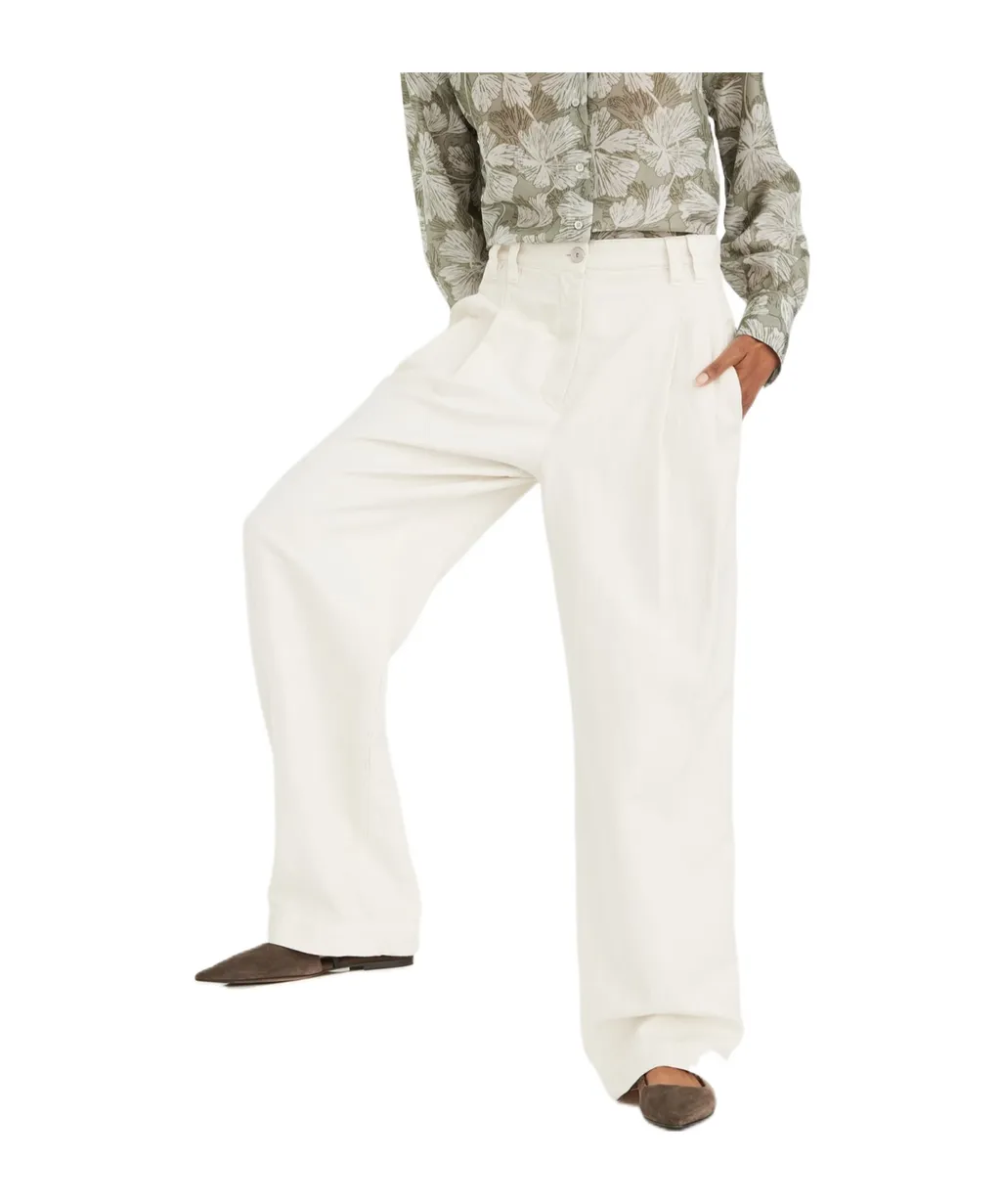 High-Waist Straight-Leg Pants