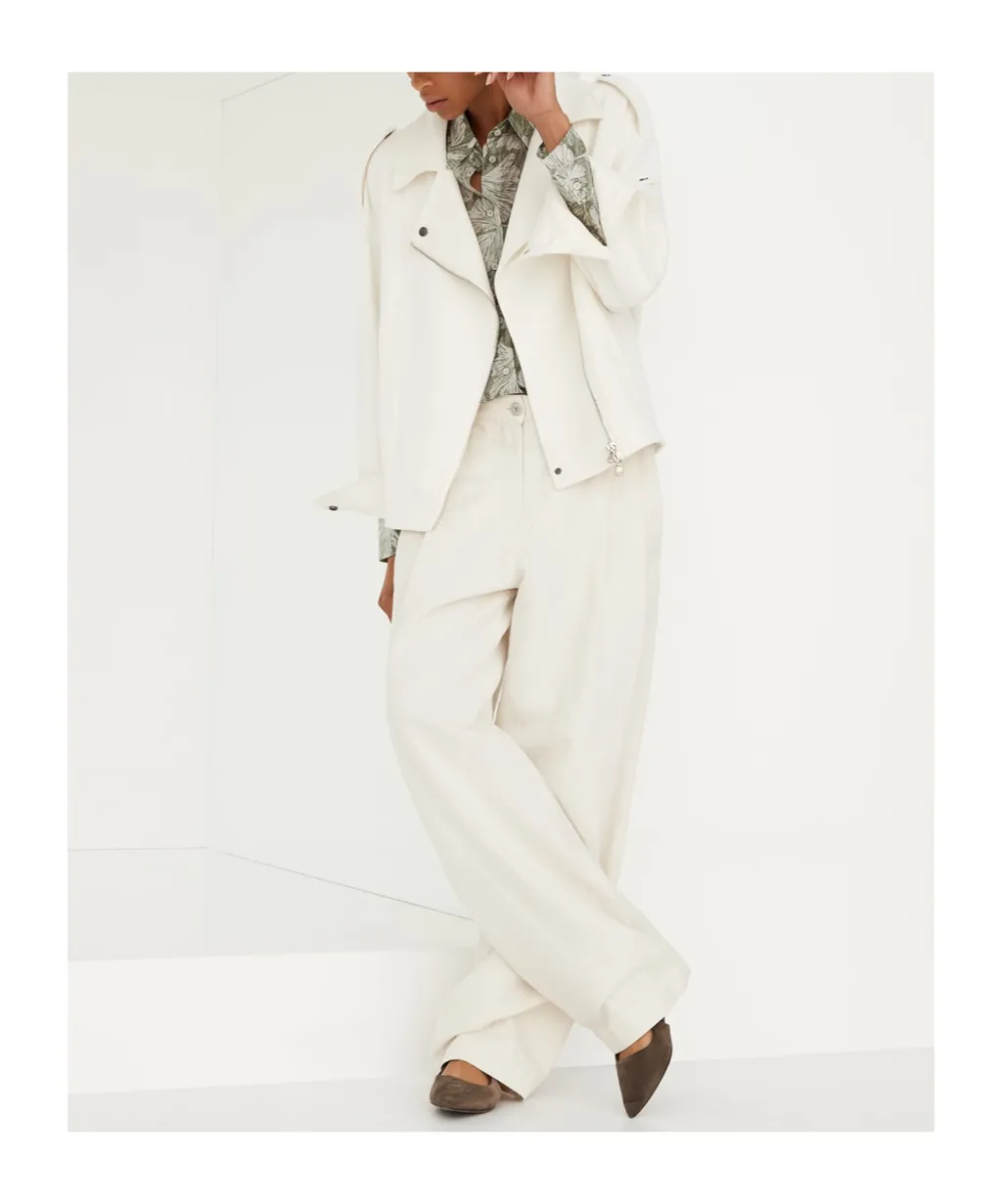 High-Waist Straight-Leg Pants