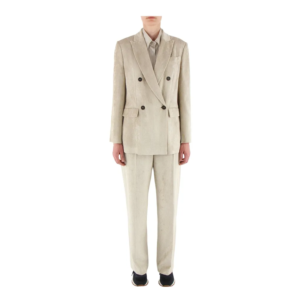 Double-Breasted Long-Sleeved Blazer