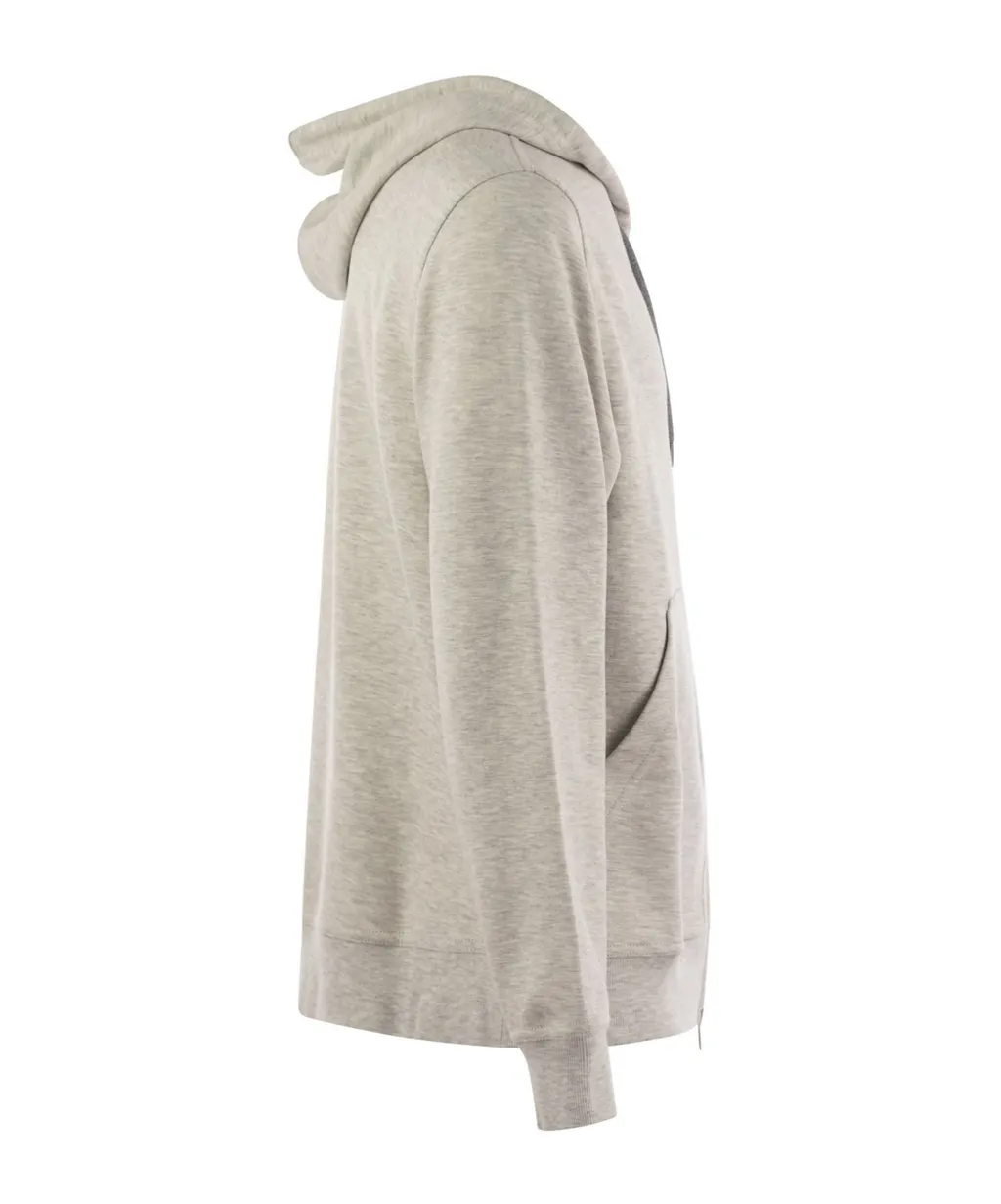Zip-Up Drawstring Hoodie