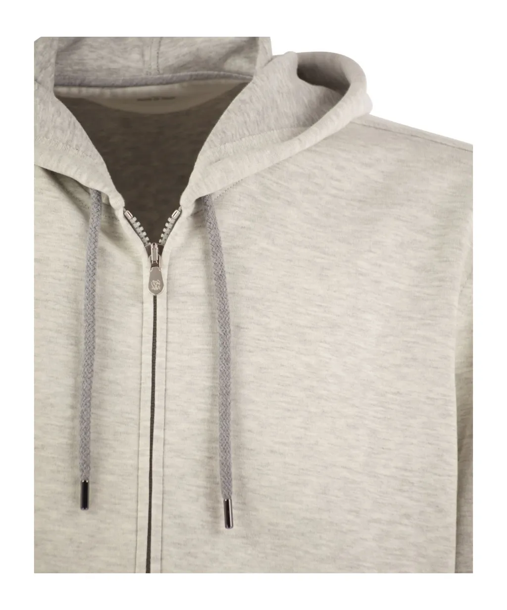 Zip-Up Drawstring Hoodie