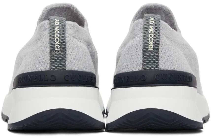 Knitted Lace-Up Sneakers