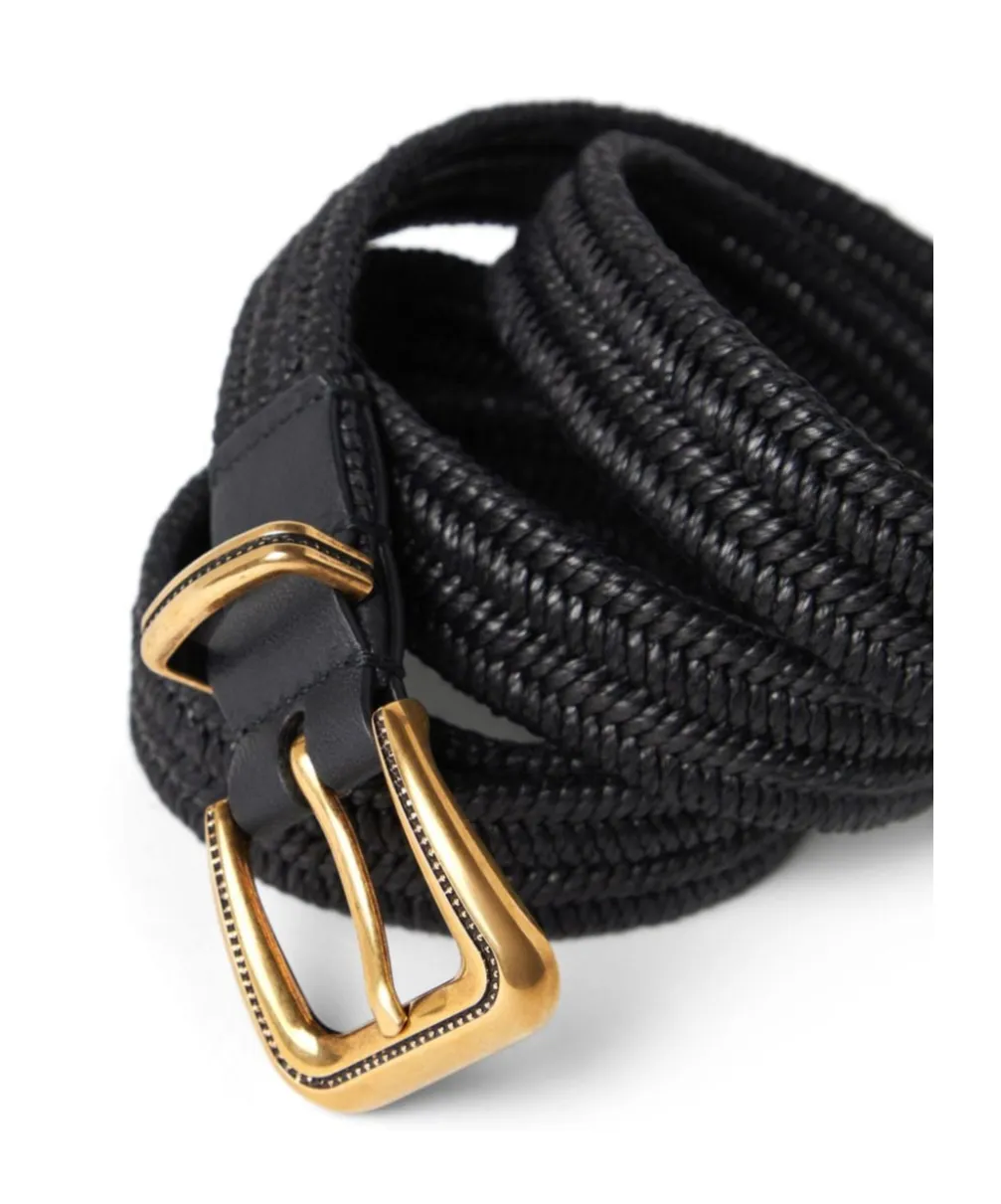 Rustic Woven Buckle Belt