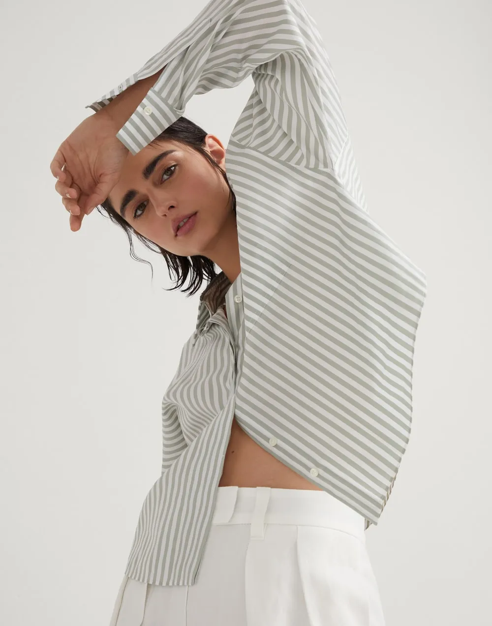 Striped Chain-Embellished Shirt