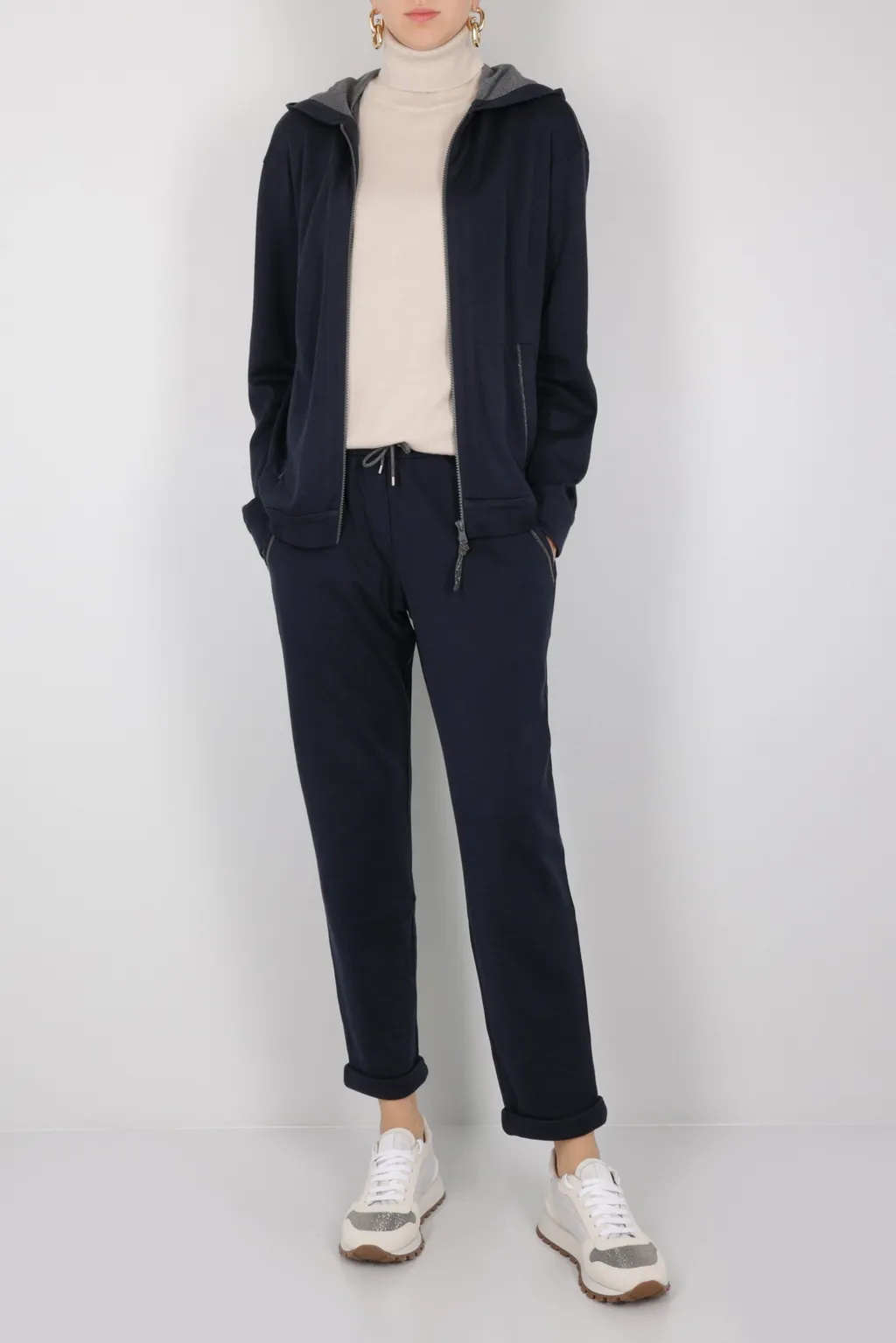 Zipped Long Sleeved Hoodie