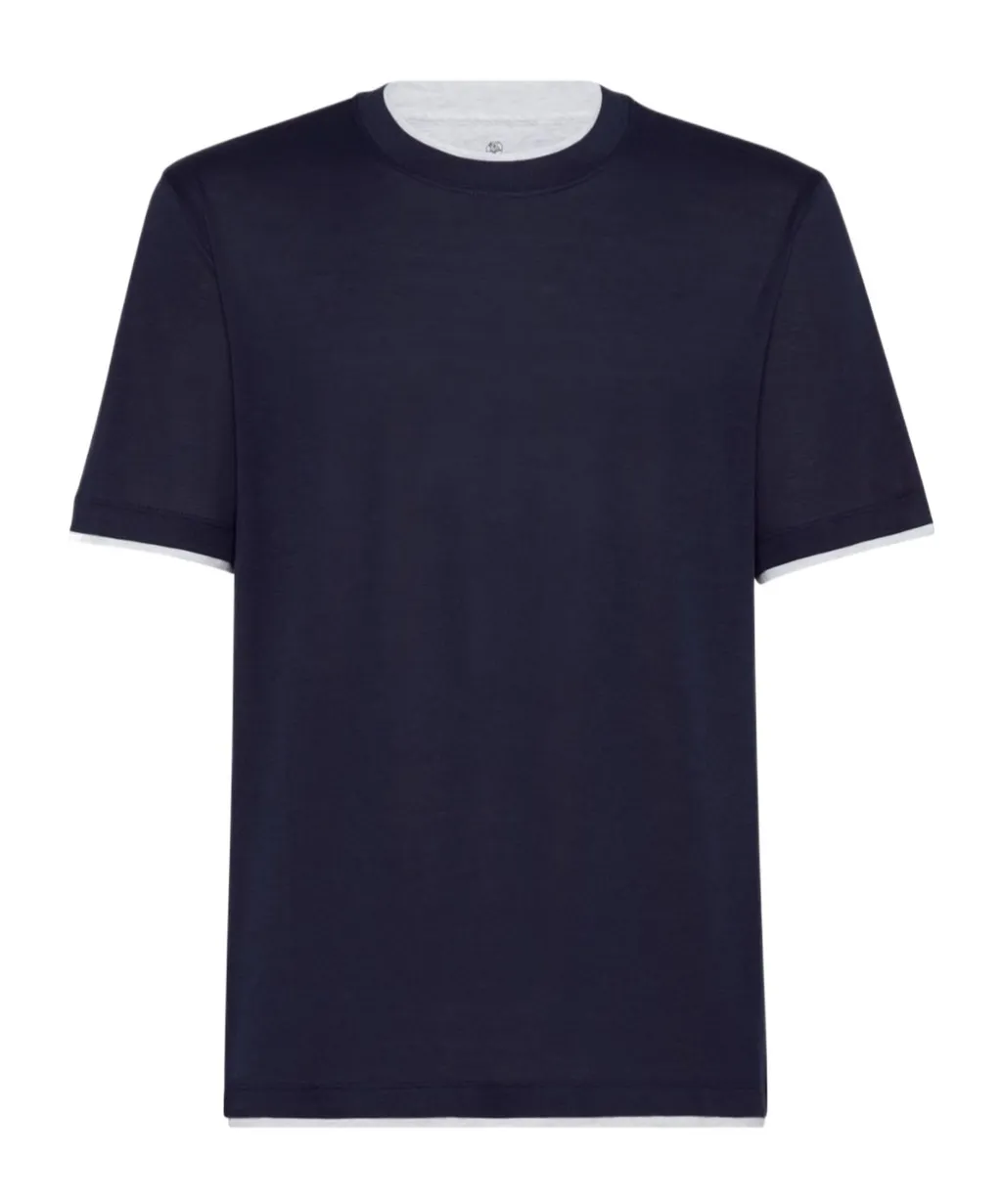 Double Layer Crewneck T-Shirt