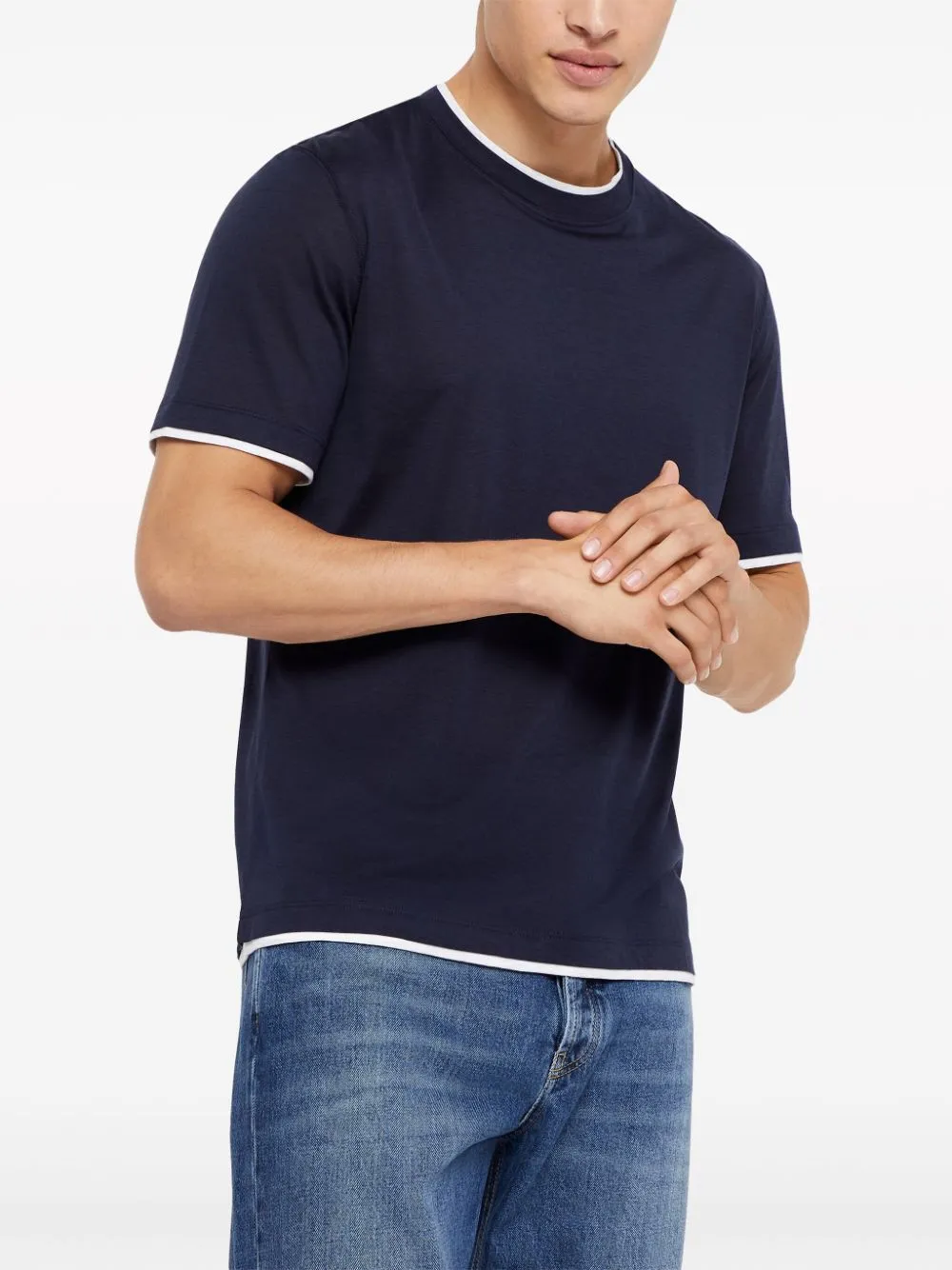 Double Layer Crewneck T-Shirt