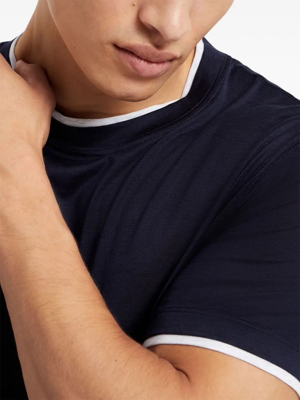 Double Layer Crewneck T-Shirt
