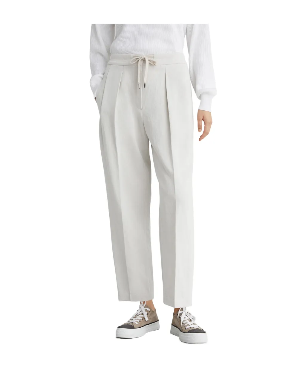 Pleated Straight-Leg Pants