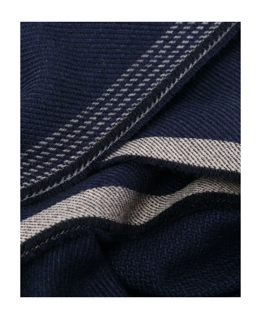 Contrast-Trim Frayed Edge Scarf