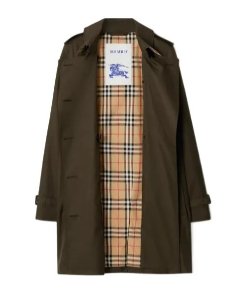 Short Tropical Gabardine Kensington Trench Coat
