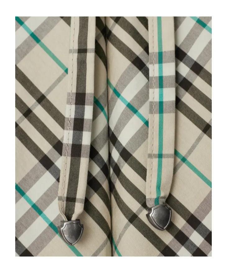 Check-Pattern Cotton Trousers
