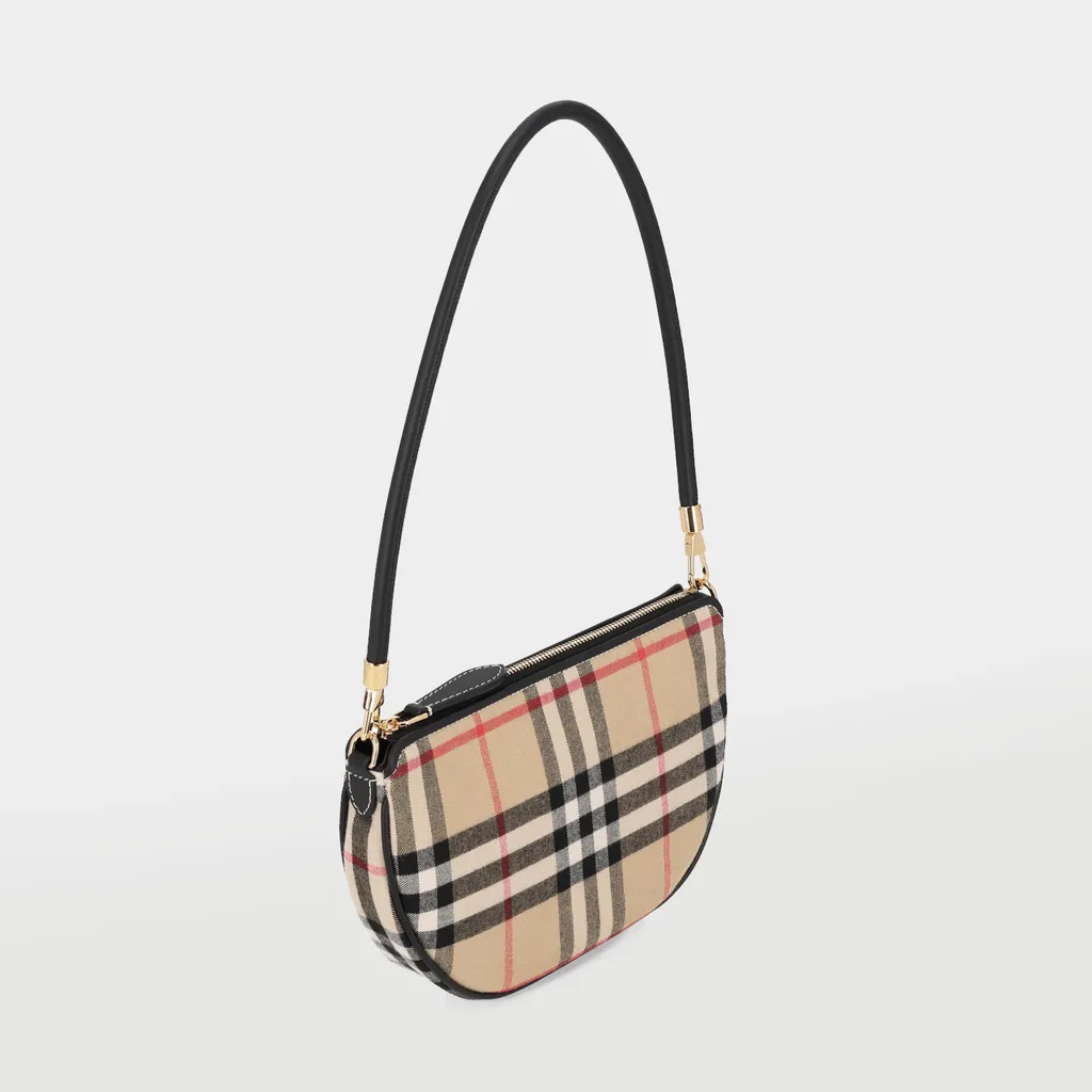 Checkered Print Shoulder Bag