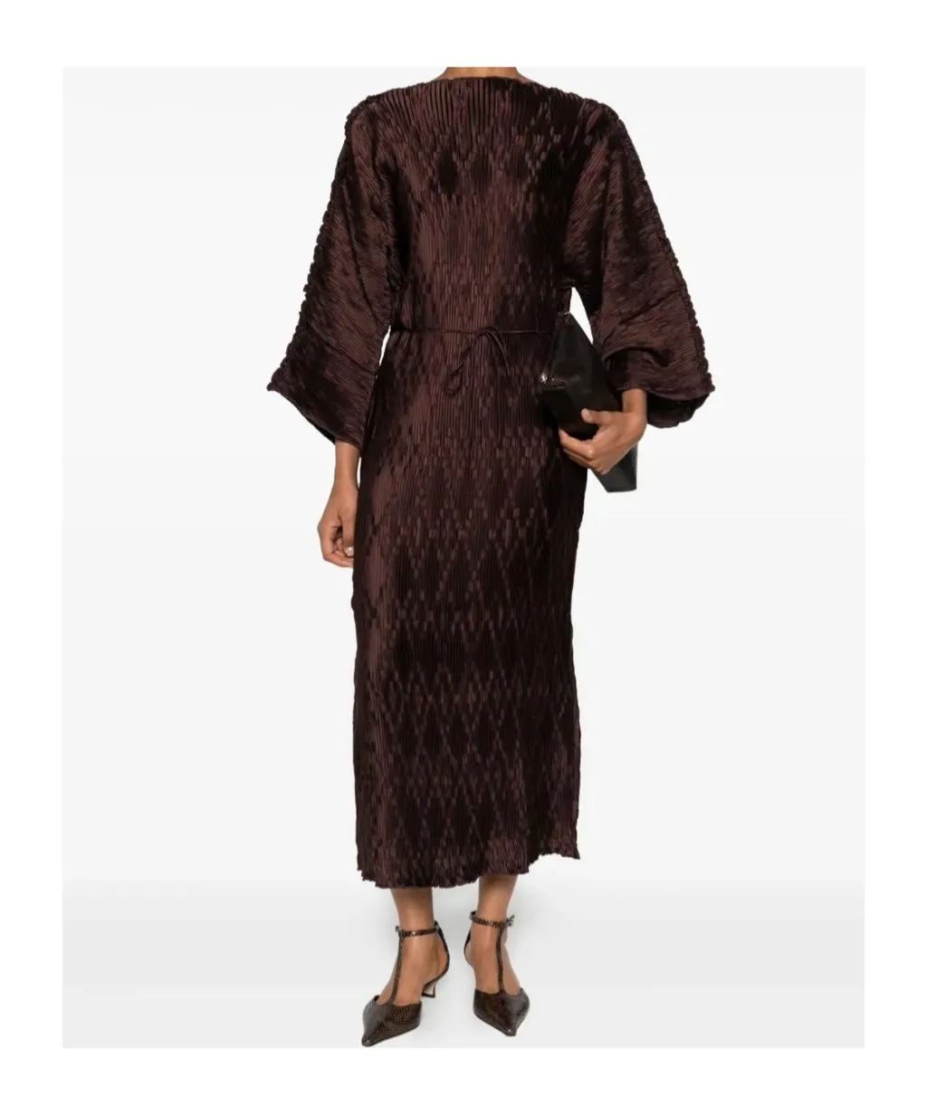 Belted Pleated Dress