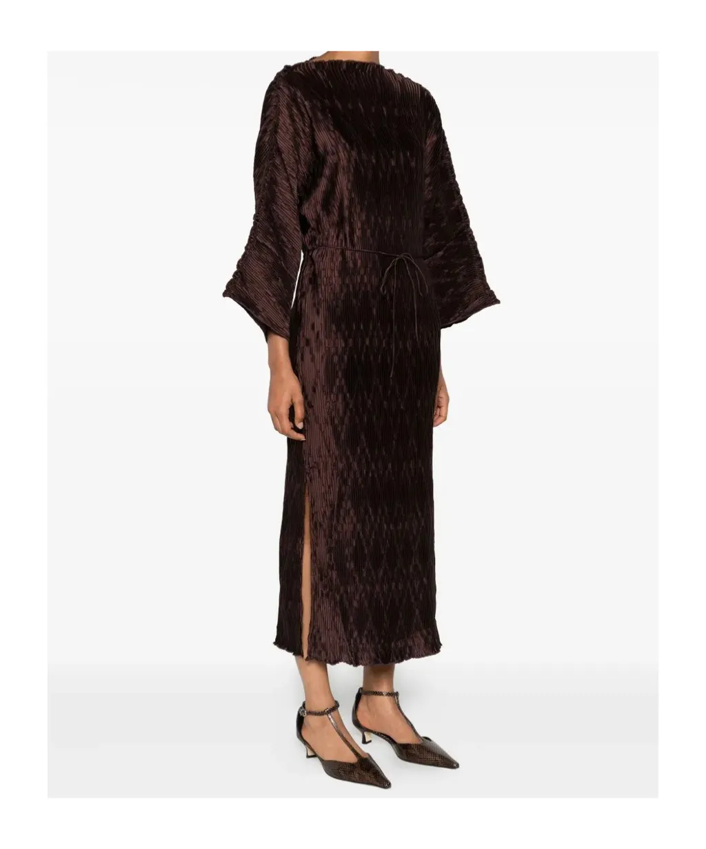 Belted Pleated Dress
