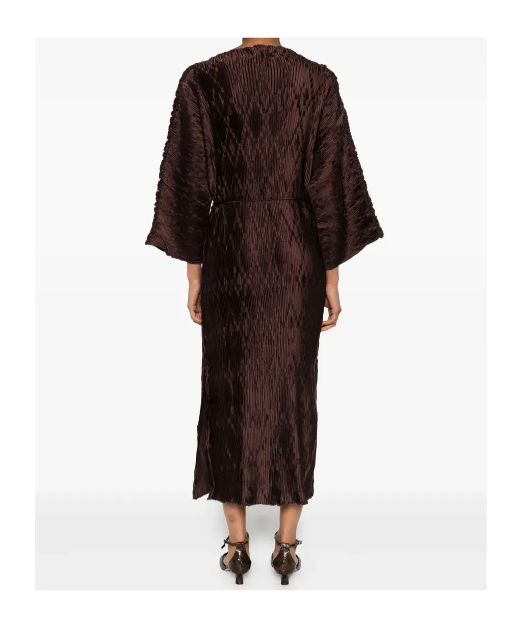 Belted Pleated Dress
