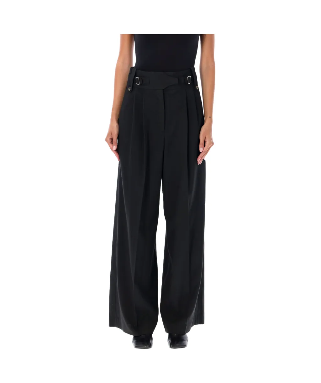 Pleated Belted Pants