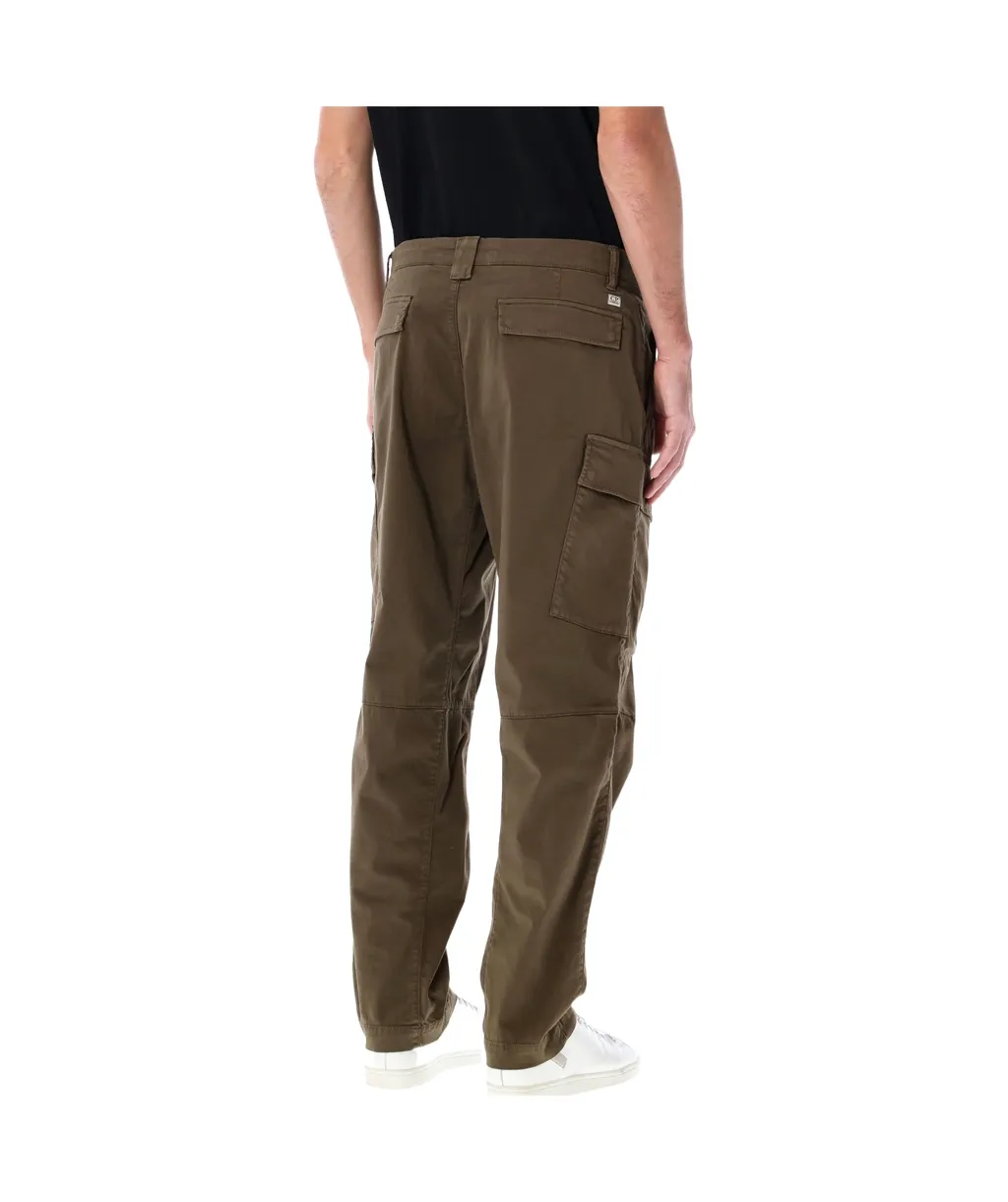 Stretch Sateen Relaxed Cargo Pants