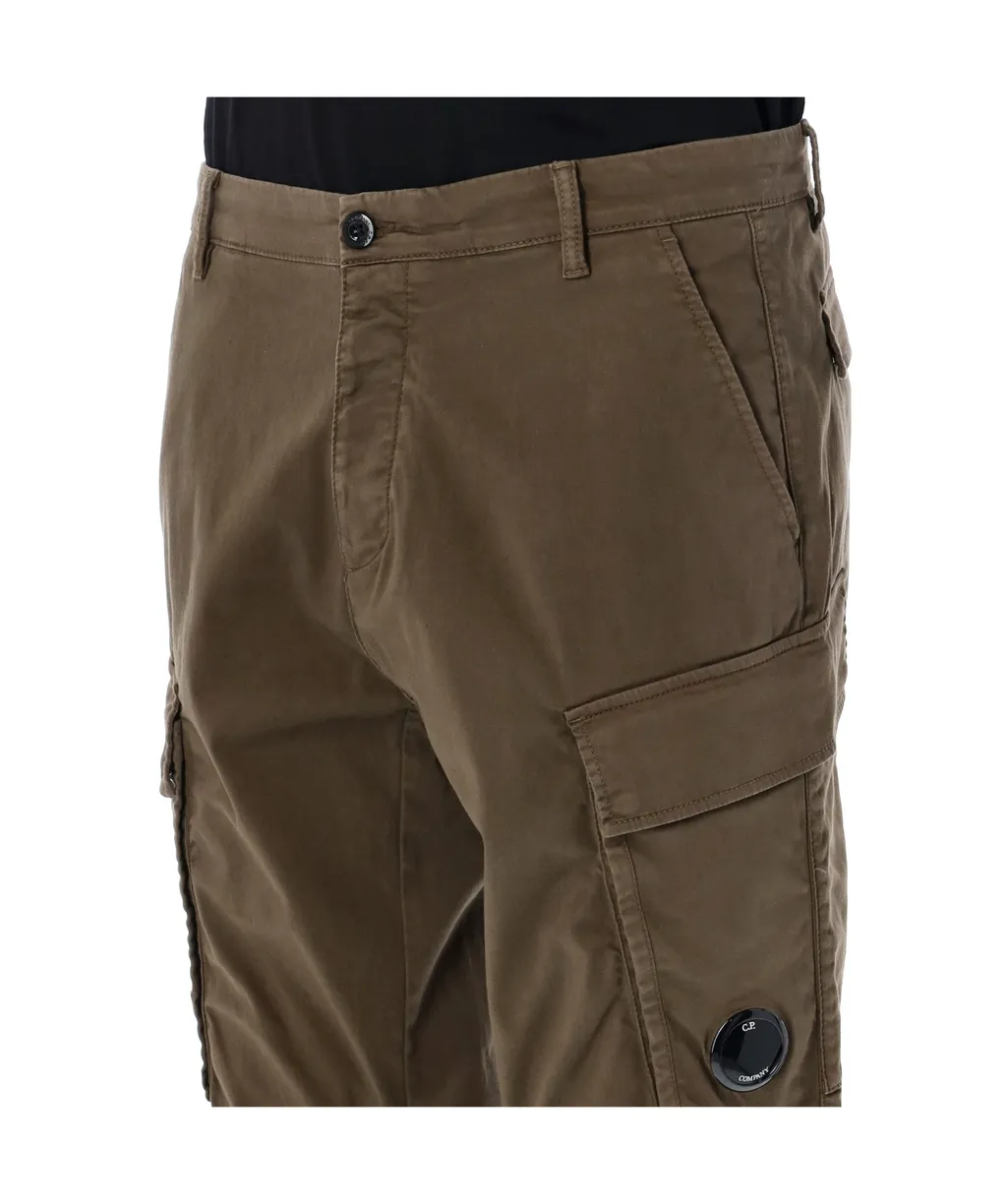 Stretch Sateen Relaxed Cargo Pants