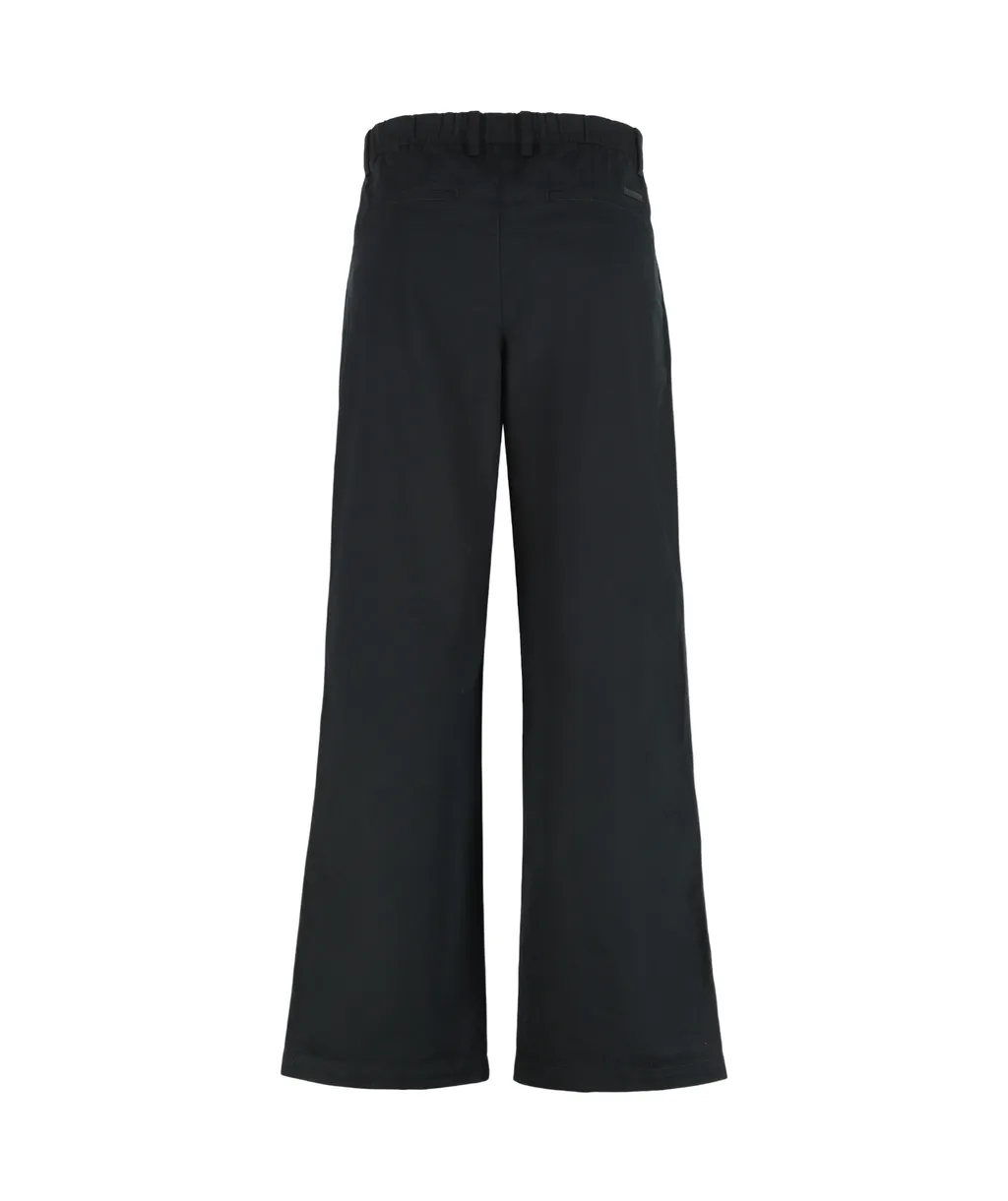 Wide-Leg Elastic Waist Pants