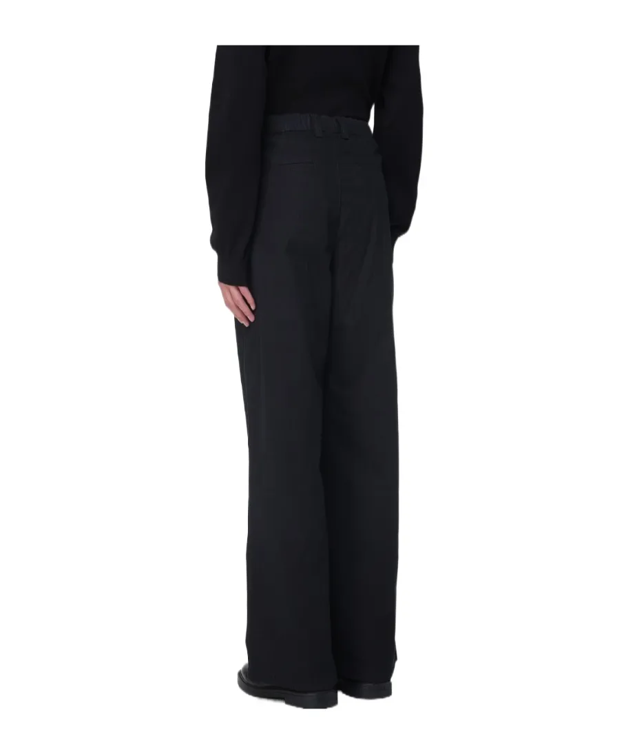 Wide-Leg Elastic Waist Pants