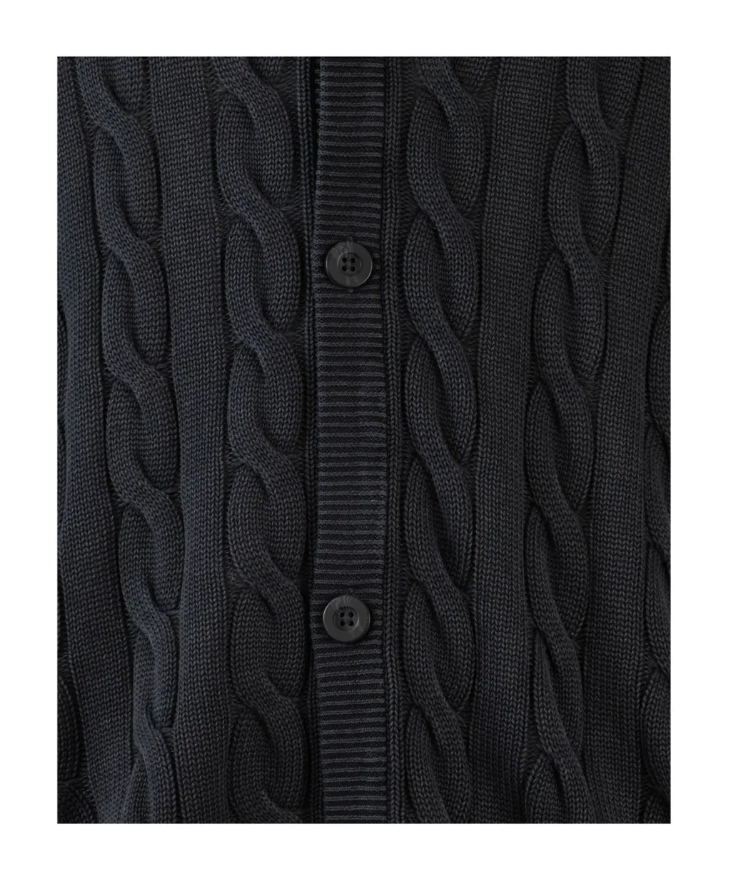 Long-Sleeved Knitted Cardigan