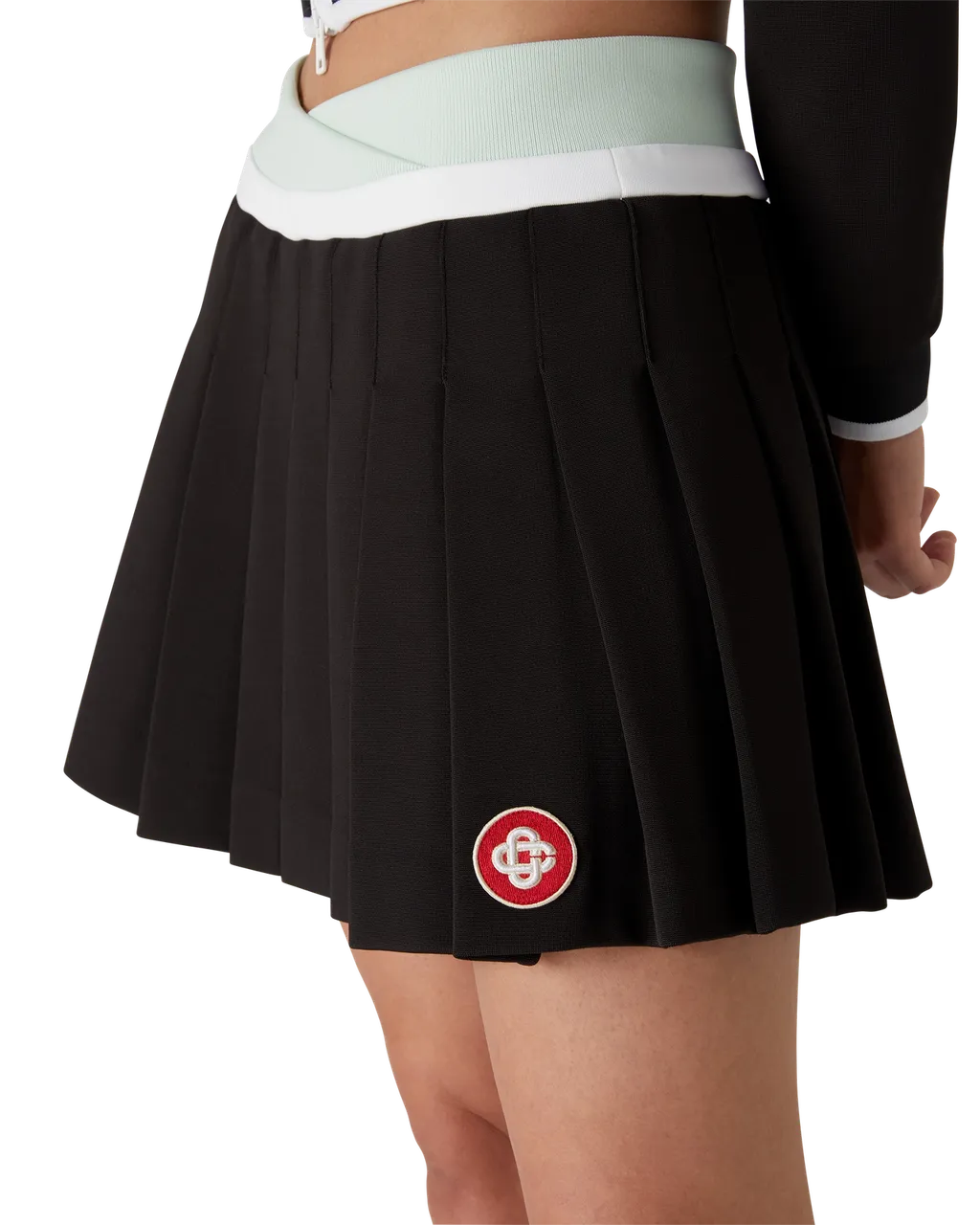 Scuba Pleated Mini Skirt