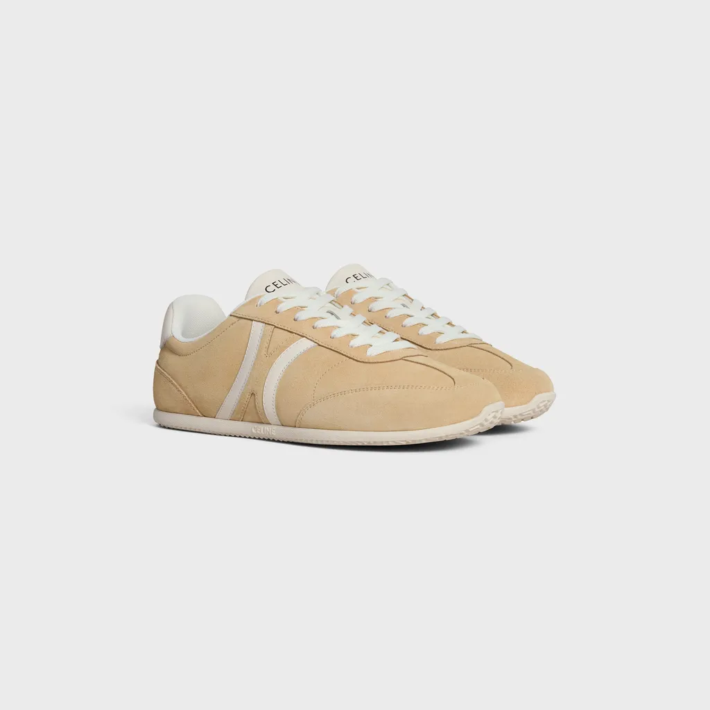 Celine Jogger - Low Lace-Up Sneaker In Suede Calfskin And Calfskin
