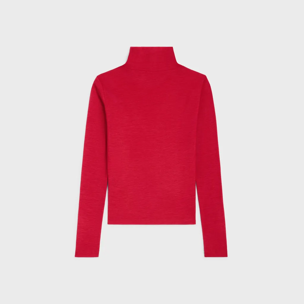 Turtleneck Top In Wool Jersey