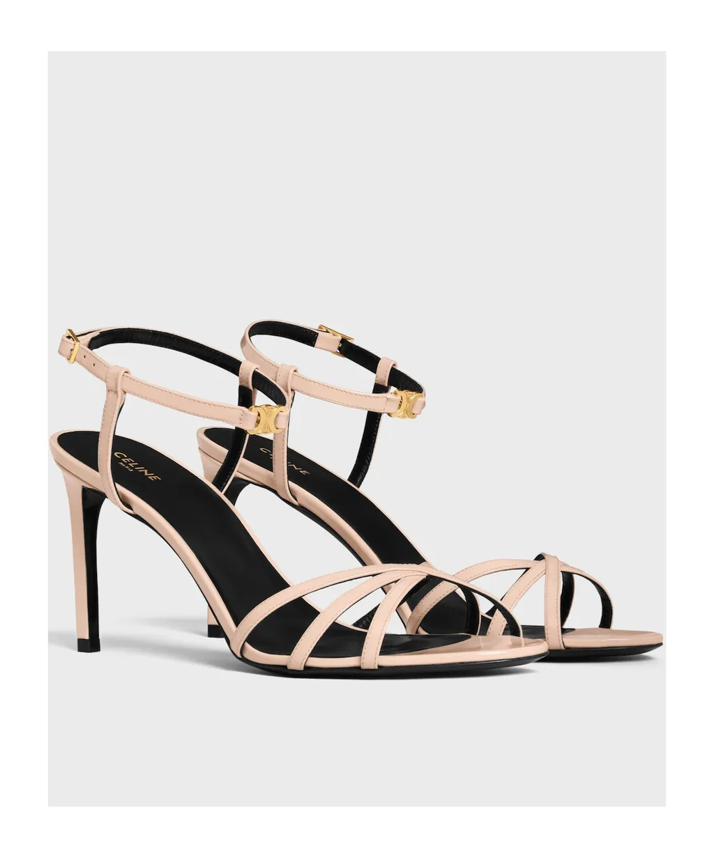 Celine Soir Sandal In Patent Calfskin