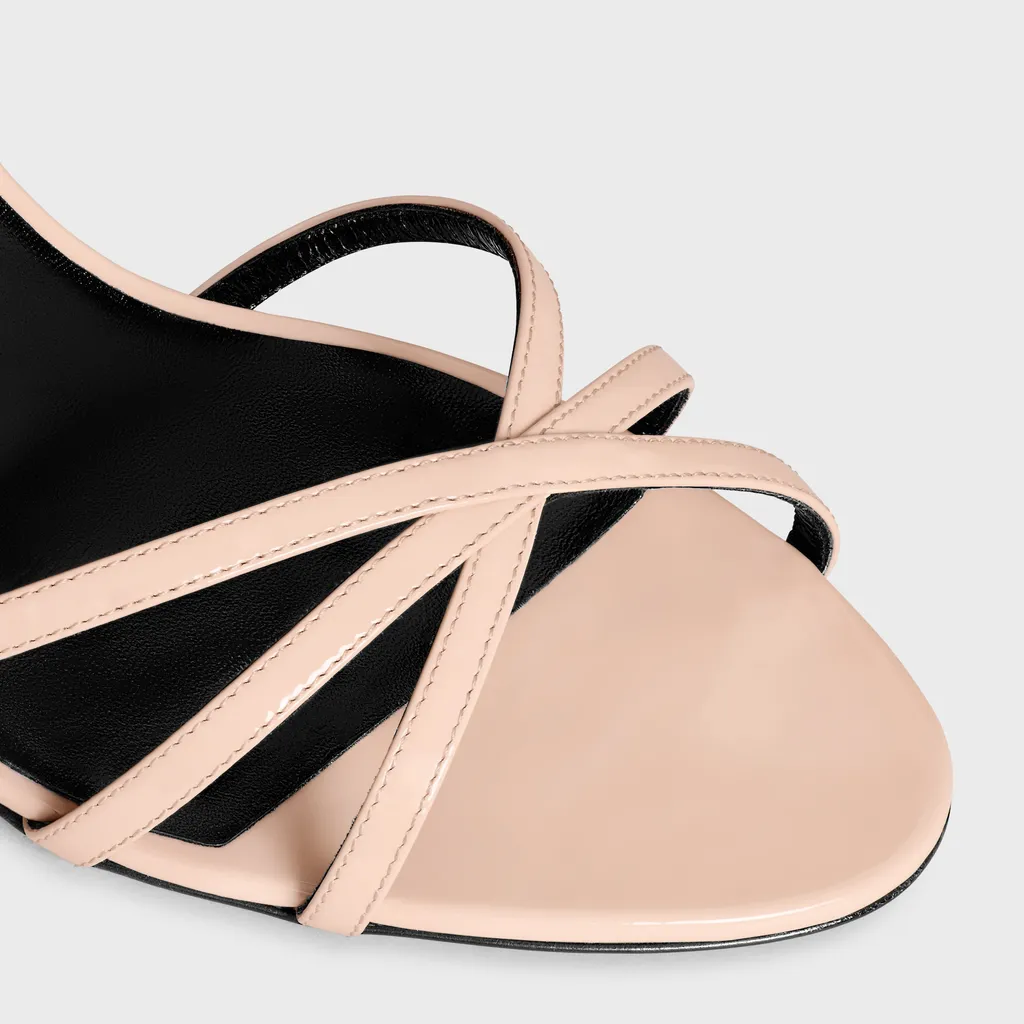 Celine Soir Sandal In Patent Calfskin