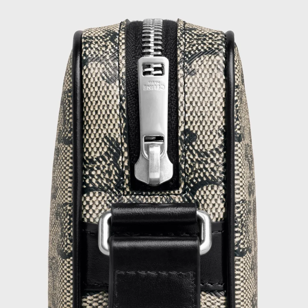 Medium Messenger Bag In Triomphe Canvas With Celine Print
