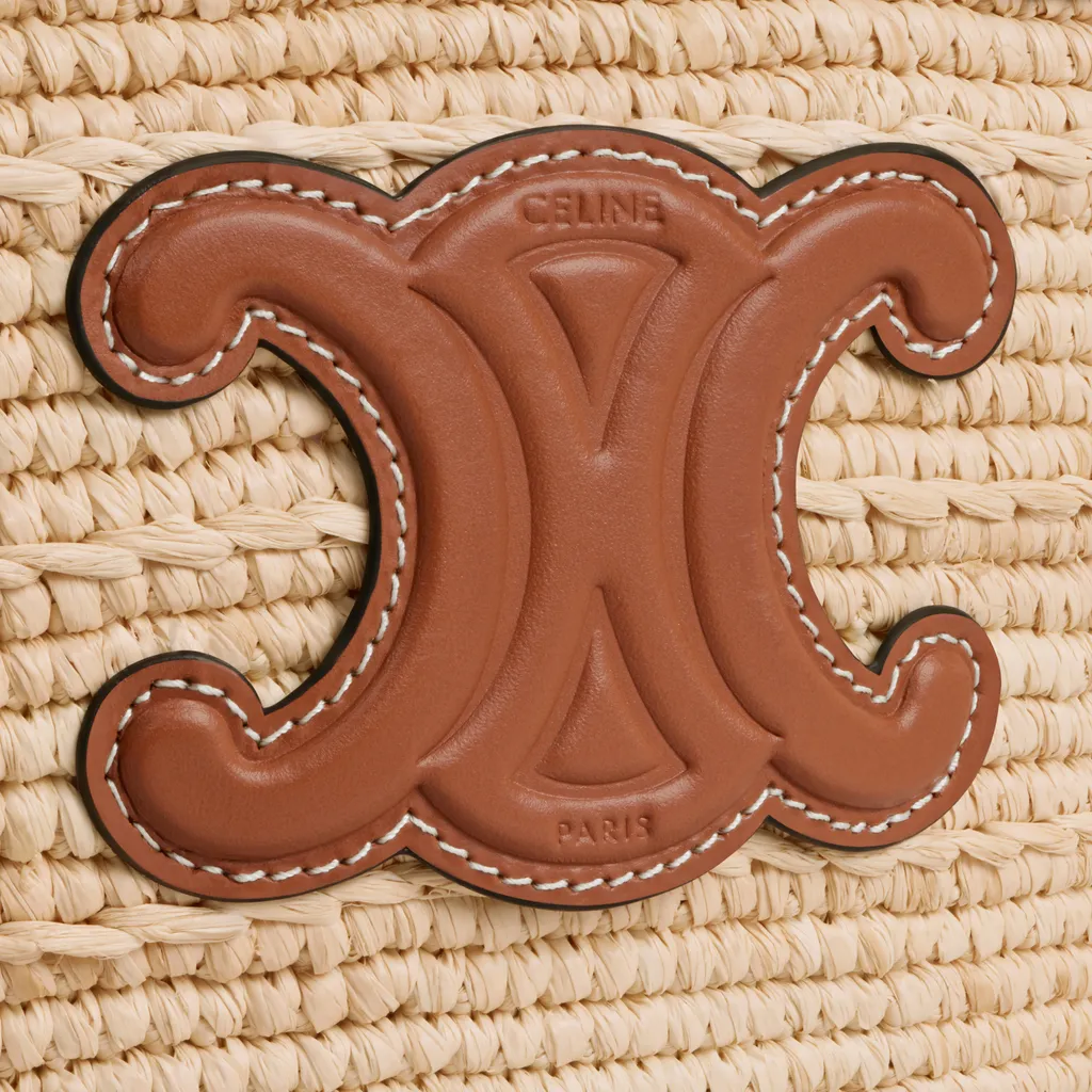 Nano Supple In Raffia And Calfskin
