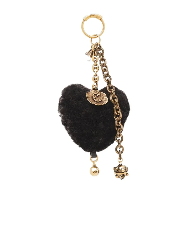 Symbols Heart Shearling Bag Charm