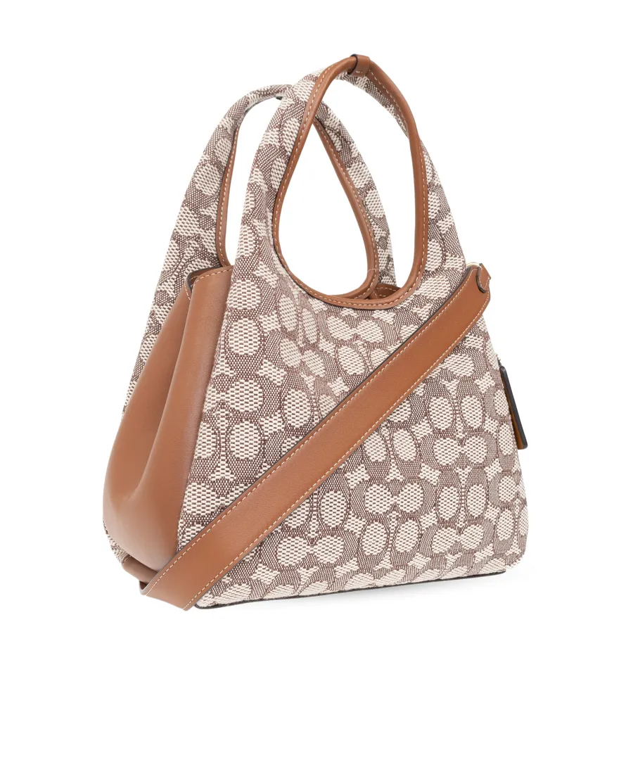 Hadley Monogram-Jacquard Leather Bag